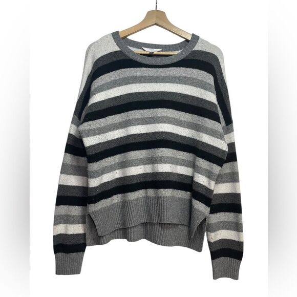 Time and Tru Grey Striped Sweater XXL (20) - Picture 1 of 6